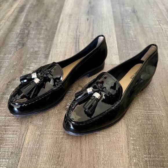 MICHAEL Michael Kors Black Patent Leather Flats - Picture 1 of 7